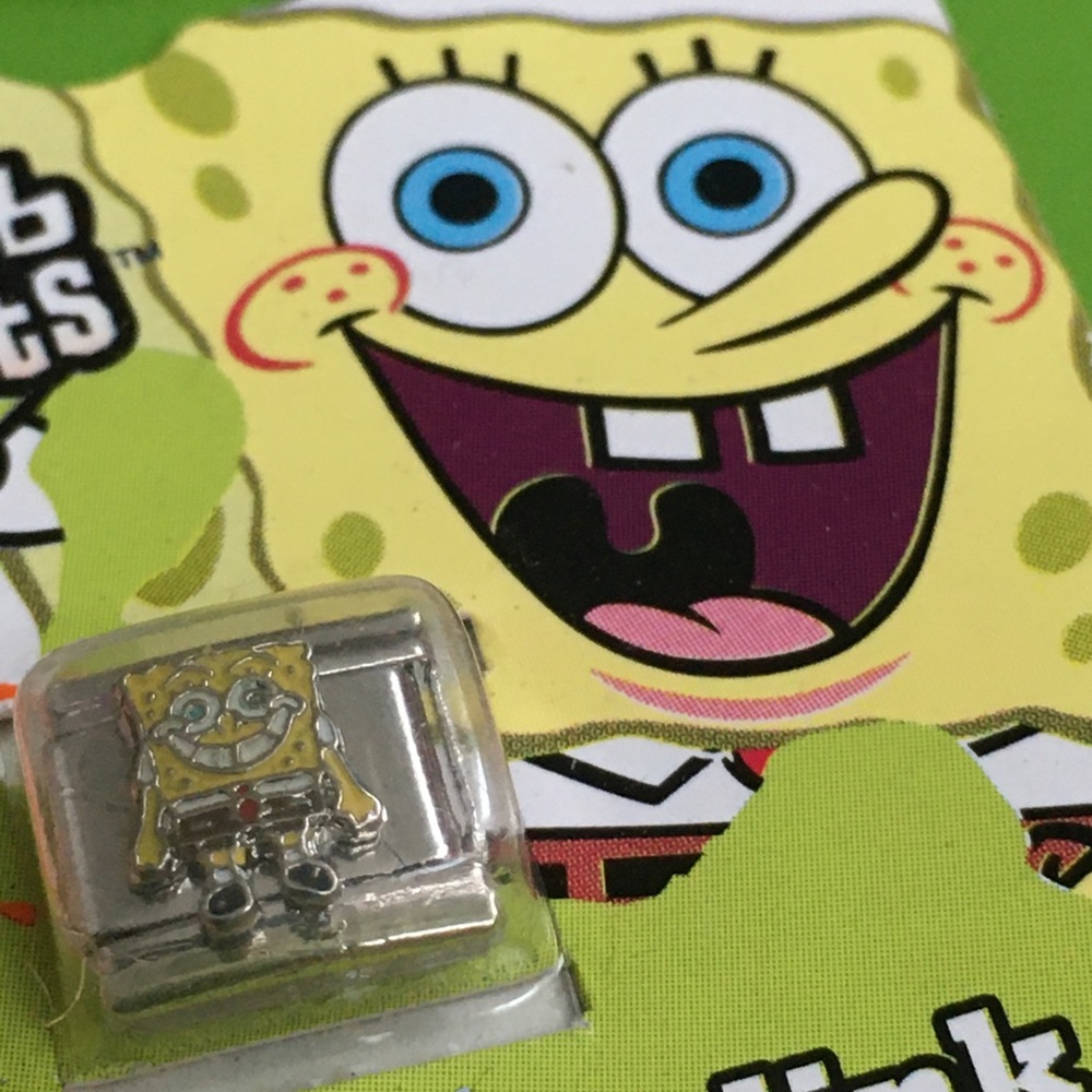 2004 SPONGEBOB link charm vintage stretch bracelet nick jr Nickelodeon NEW